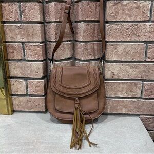 FRANCO SARTO Crossbody Bag Saddle Tassel Western Brown Handbag